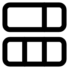 Dashboard Vertical Rectangle 3 Icon from Core Line Set
