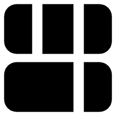 Dashboard Vertical Rectangle 4 Icon from Core Solid Set