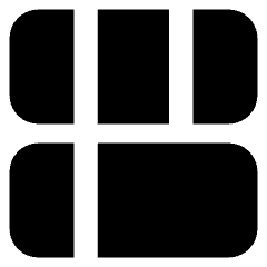 Dashboard Vertical Rectangle 6 Icon from Core Solid Set