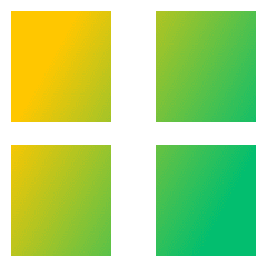 Dashboard Vertical Rectangle Half Icon from Sharp Gradient Set