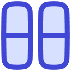 Dashboard Vertical Rectangle Half Icon from Flex Duo Set