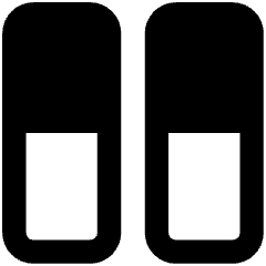 Dashboard Vertical Rectangle Half Icon from Core Remix Set