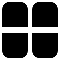 Dashboard Vertical Rectangle Half Icon from Plump Solid Set
