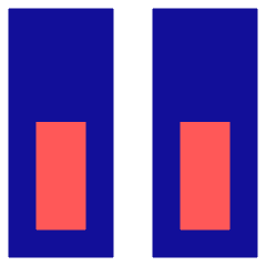 Dashboard Vertical Rectangle Half Icon from Sharp Pop Set