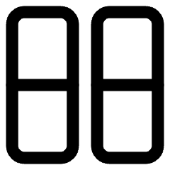 Dashboard Vertical Rectangle Half Icon from Core Line Set