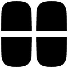 Dashboard Vertical Rectangle Half Icon from Flex Solid Set