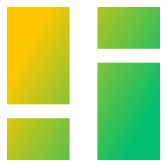 Dashboard Vertical Rectangle Split 1 Icon from Sharp Gradient Set