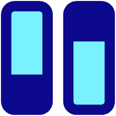 Dashboard Vertical Rectangle Split 1 Icon from Core Pop Set