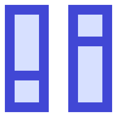 Dashboard Vertical Rectangle Split 1 Icon from Sharp Duo Set