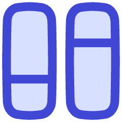 Dashboard Vertical Rectangle Split 1 Icon from Flex Duo Set