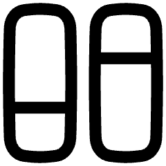 Dashboard Vertical Rectangle Split 1 Icon from Flex Line Set
