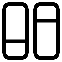 Dashboard Vertical Rectangle Split 1 Icon from Plump Line Set