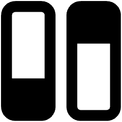 Dashboard Vertical Rectangle Split 1 Icon from Core Remix Set