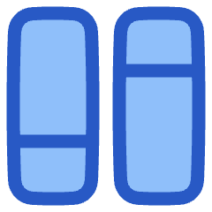 Dashboard Vertical Rectangle Split 1 Icon from Plump Duo Set