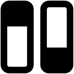 Dashboard Vertical Rectangle Split 2 Icon from Core Remix Set