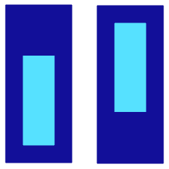 Dashboard Vertical Rectangle Split 2 Icon from Sharp Pop Set
