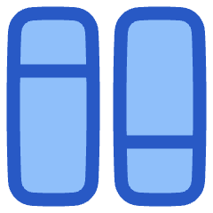 Dashboard Vertical Rectangle Split 2 Icon from Plump Duo Set