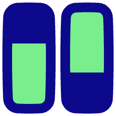 Dashboard Vertical Rectangle Split 2 Icon from Plump Pop Set