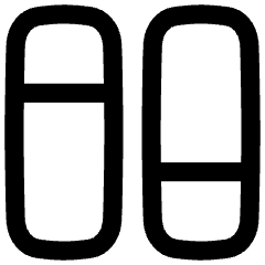 Dashboard Vertical Rectangle Split 2 Icon from Flex Line Set