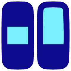 Dashboard Vertical Rectangle Split 3 Icon from Plump Pop Set