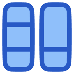 Dashboard Vertical Rectangle Split 3 Icon from Plump Duo Set