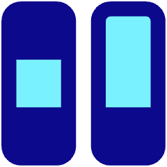 Dashboard Vertical Rectangle Split 3 Icon from Core Pop Set