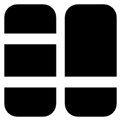 Dashboard Vertical Rectangle Split 3 Icon from Core Solid Set