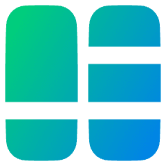 Dashboard Vertical Rectangle Split 4 Icon from Plump Gradient Set