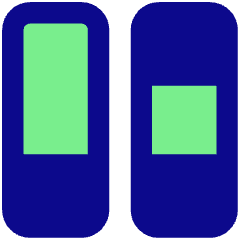 Dashboard Vertical Rectangle Split 4 Icon from Core Pop Set