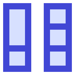 Dashboard Vertical Rectangle Split 4 Icon from Sharp Duo Set