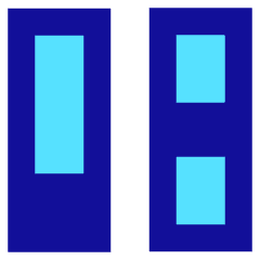 Dashboard Vertical Rectangle Split 4 Icon from Sharp Pop Set