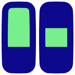 Dashboard Vertical Rectangle Split 4 Icon from Plump Pop Set