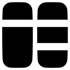 Dashboard Vertical Rectangle Split 5 Icon from Plump Solid Set