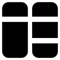 Dashboard Vertical Rectangle Split 5 Icon from Core Solid Set
