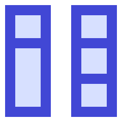 Dashboard Vertical Rectangle Split 5 Icon from Sharp Duo Set