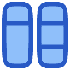 Dashboard Vertical Rectangle Split 5 Icon from Plump Duo Set