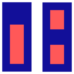Dashboard Vertical Rectangle Split 5 Icon from Sharp Pop Set