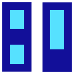 Dashboard Vertical Rectangle Split 6 Icon from Sharp Pop Set