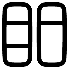 Dashboard Vertical Rectangle Split 6 Icon from Plump Line Set