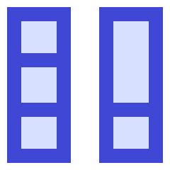 Dashboard Vertical Rectangle Split 6 Icon from Sharp Duo Set