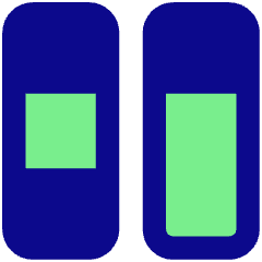Dashboard Vertical Rectangle Split 6 Icon from Core Pop Set