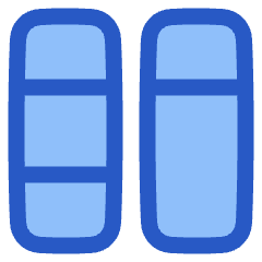 Dashboard Vertical Rectangle Split 6 Icon from Plump Duo Set