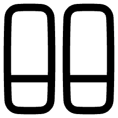 Dashboard Vertical Rectangle Split Bottom Icon from Plump Line Set