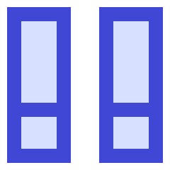 Dashboard Vertical Rectangle Split Bottom Icon from Sharp Duo Set