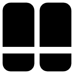 Dashboard Vertical Rectangle Split Bottom Icon from Core Solid Set