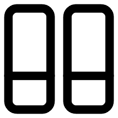 Dashboard Vertical Rectangle Split Bottom Icon from Core Line Set