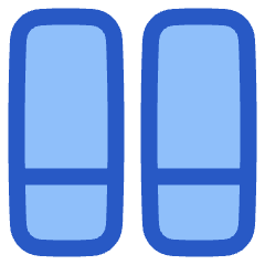 Dashboard Vertical Rectangle Split Bottom Icon from Plump Duo Set