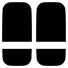 Dashboard Vertical Rectangle Split Bottom Icon from Plump Solid Set