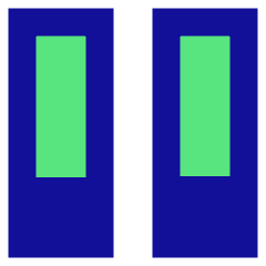 Dashboard Vertical Rectangle Split Bottom Icon from Sharp Pop Set