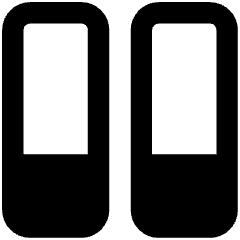 Dashboard Vertical Rectangle Split Bottom Icon from Core Remix Set